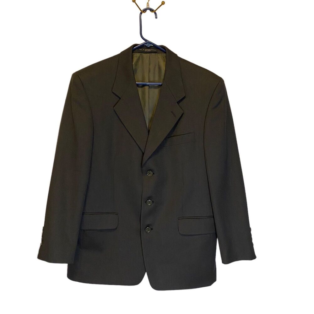 Jones New York Men’s 42R 100% Wool Black Mens Blazer Sport Coat Jacket